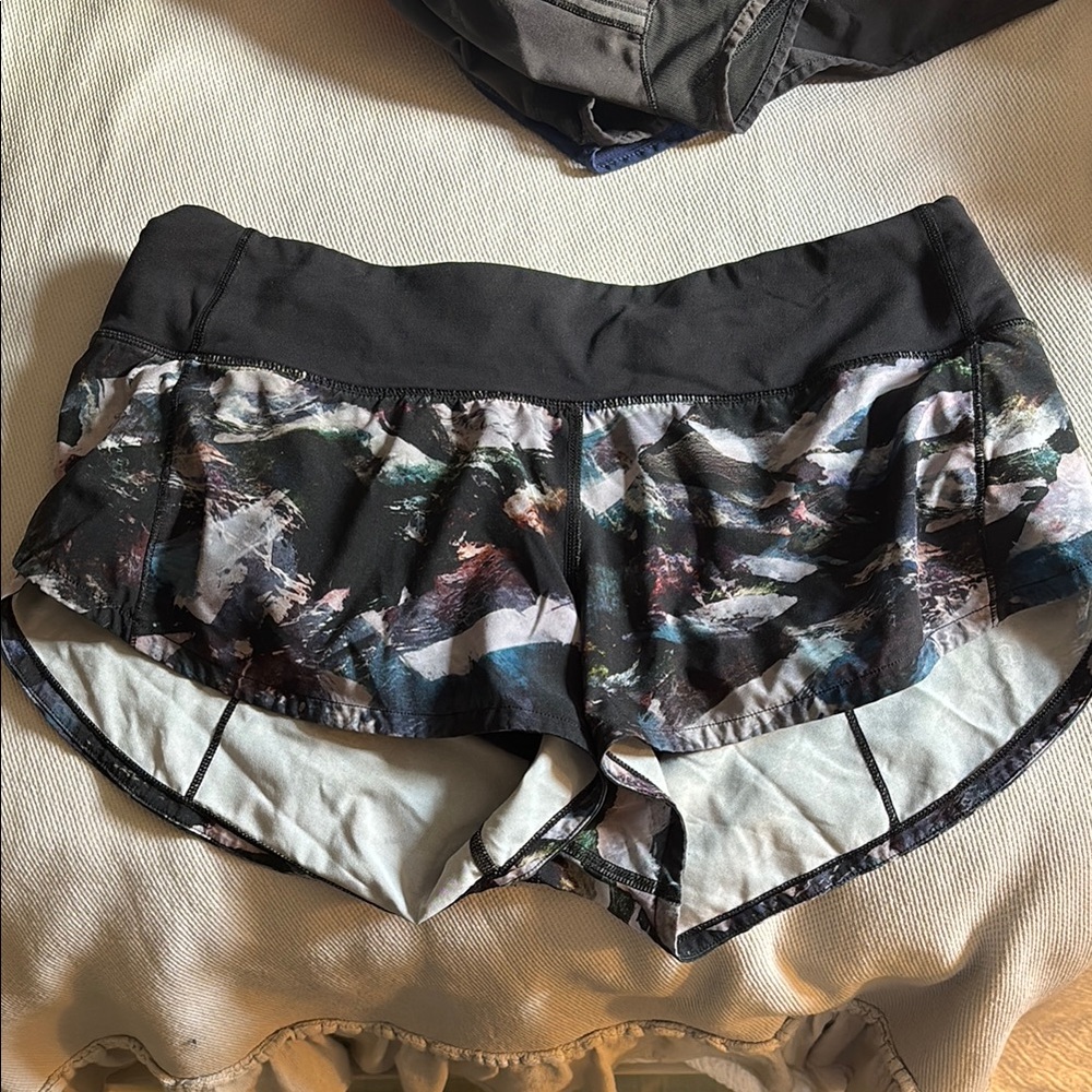 Lululemon Athletica Black Athletic Shorts Moisture-Wicking